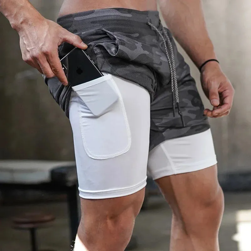 Men's Camo Running Gym Shorts