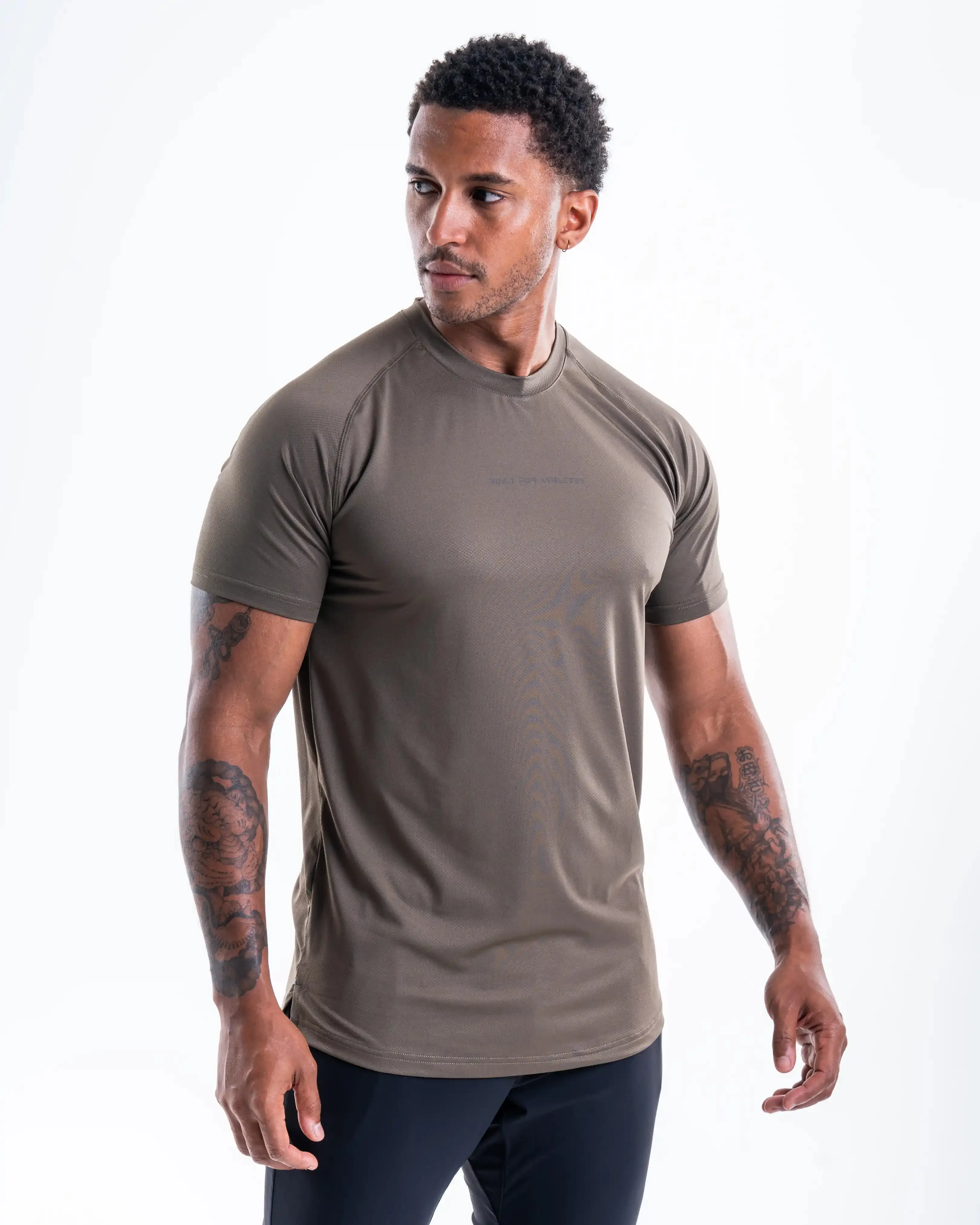 Men's Washed Khaki Training T-Shirt