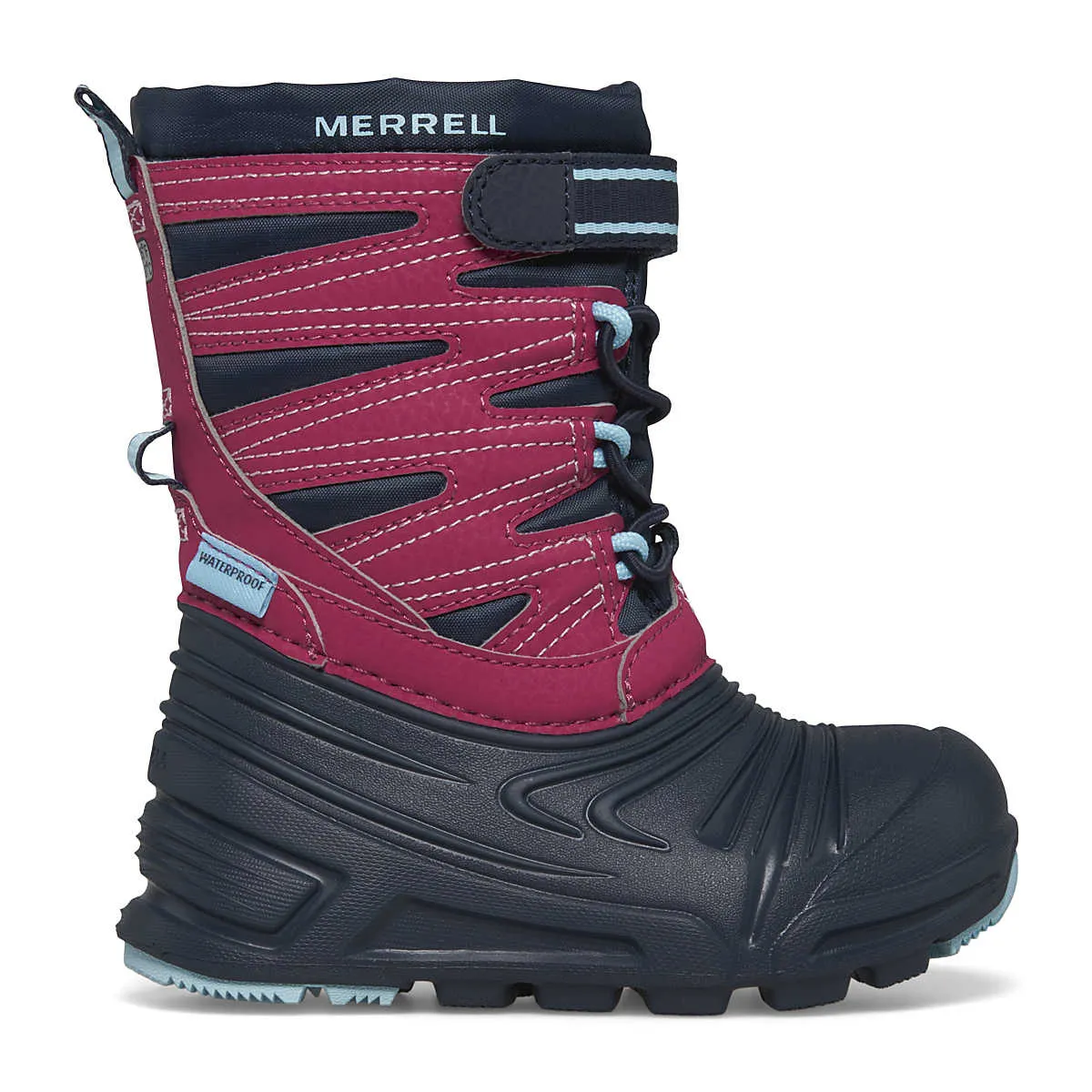 Merrell Navy/Fuchsia Snow Quest Lite 3.0 Waterproof Toddler Boot