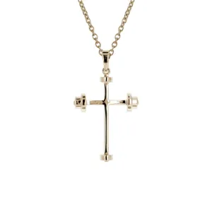 Mini Athlete's Cross Necklace | Gold