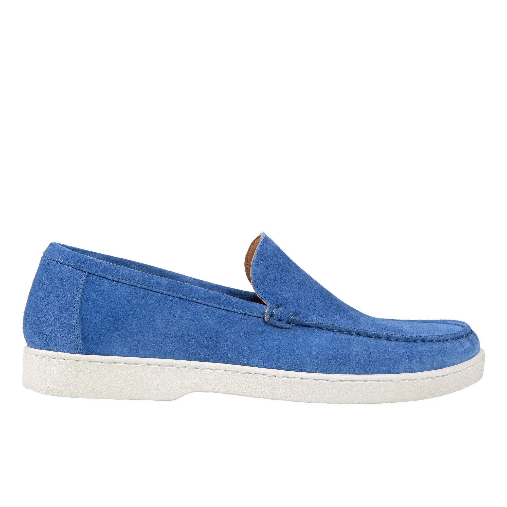 MORESCHI SUEDE SIMPLE LOAFERS BLUE