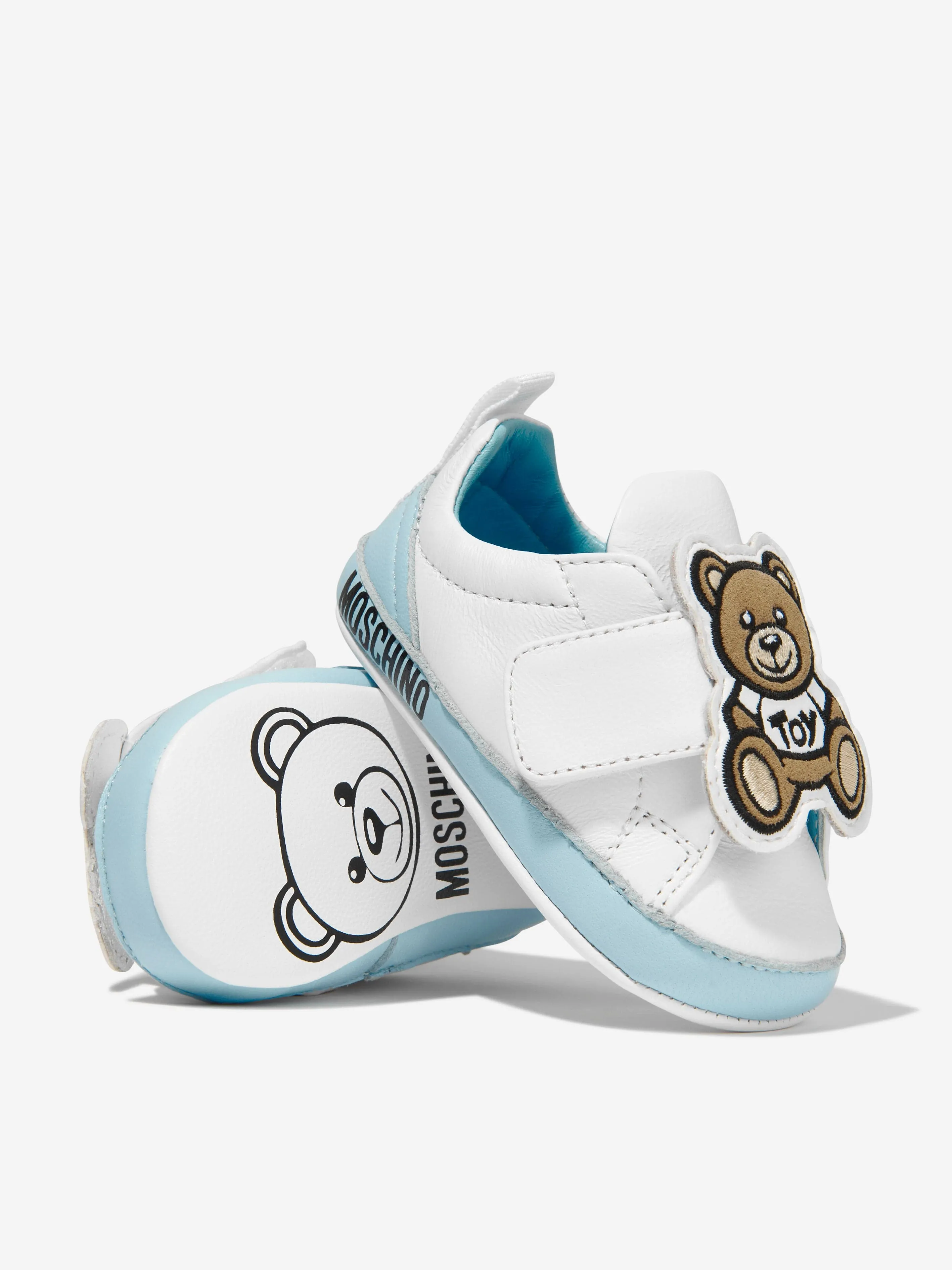 Moschino Baby Boys Leather Teddy Bear Trainers