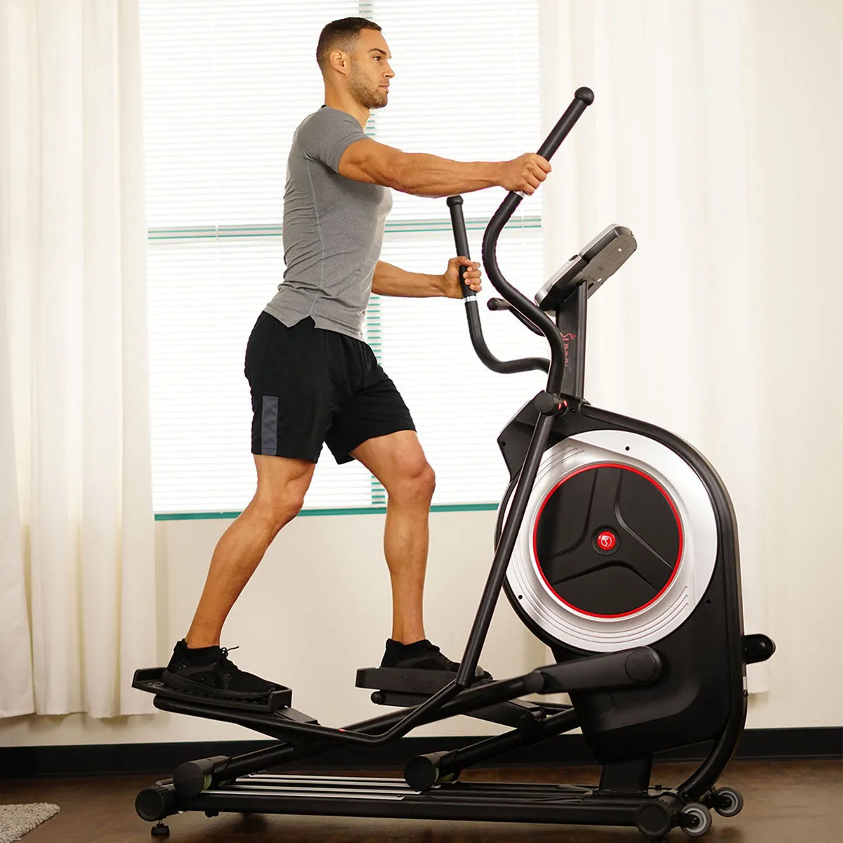 Motorized Elliptical Machine Trainer w/ Heart Rate Monitoring