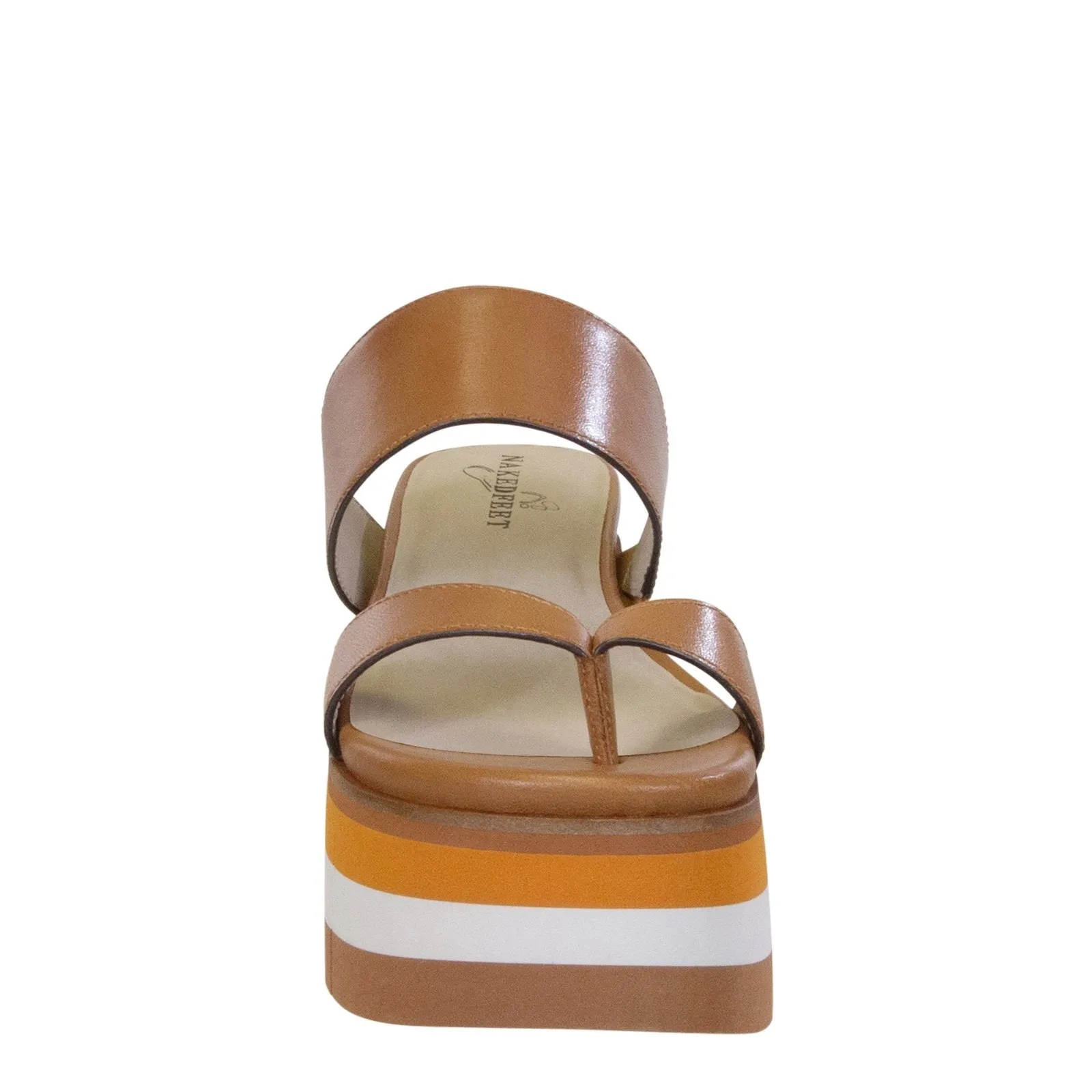 Naked Feet: FLUX in TAN Wedge Sandals