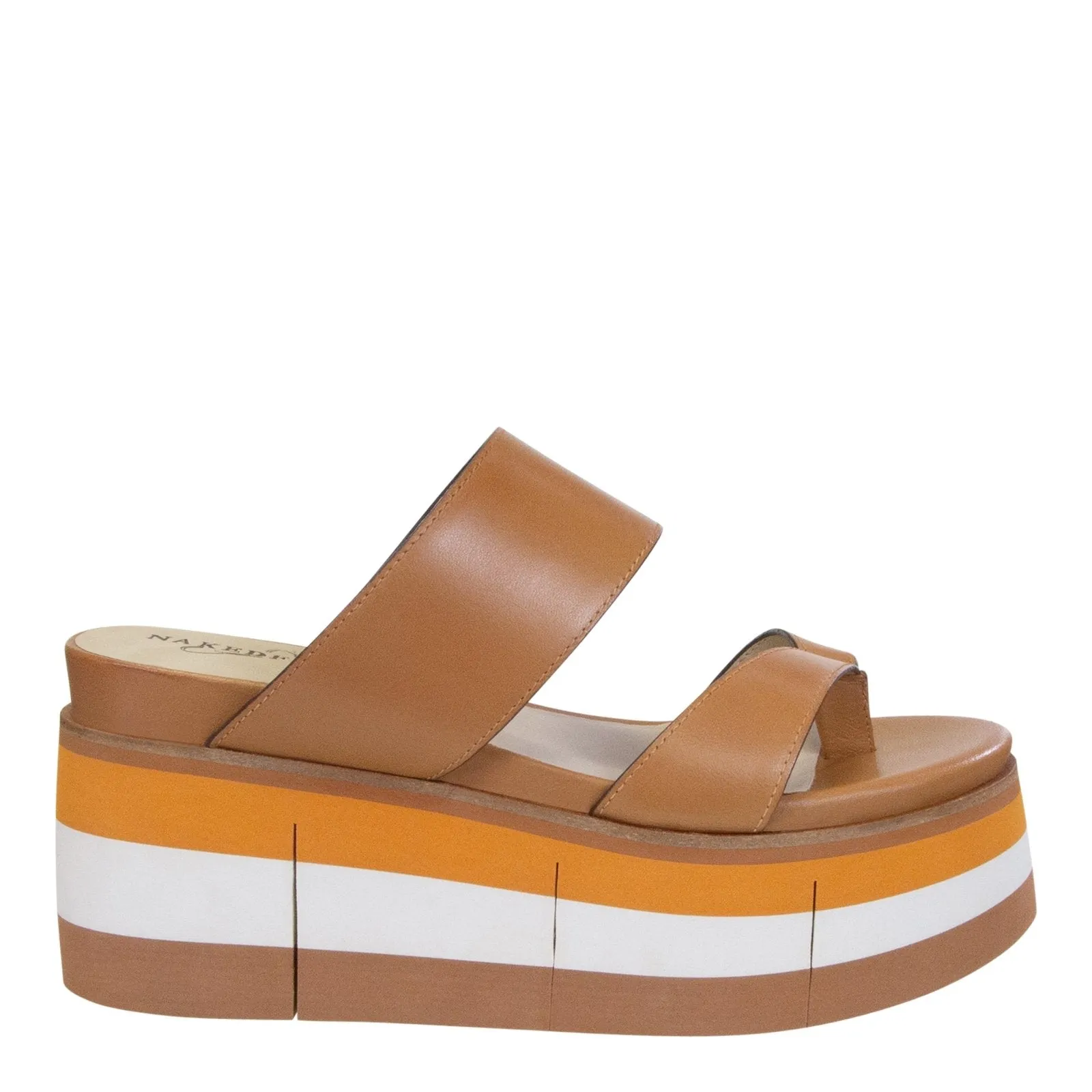 Naked Feet: FLUX in TAN Wedge Sandals