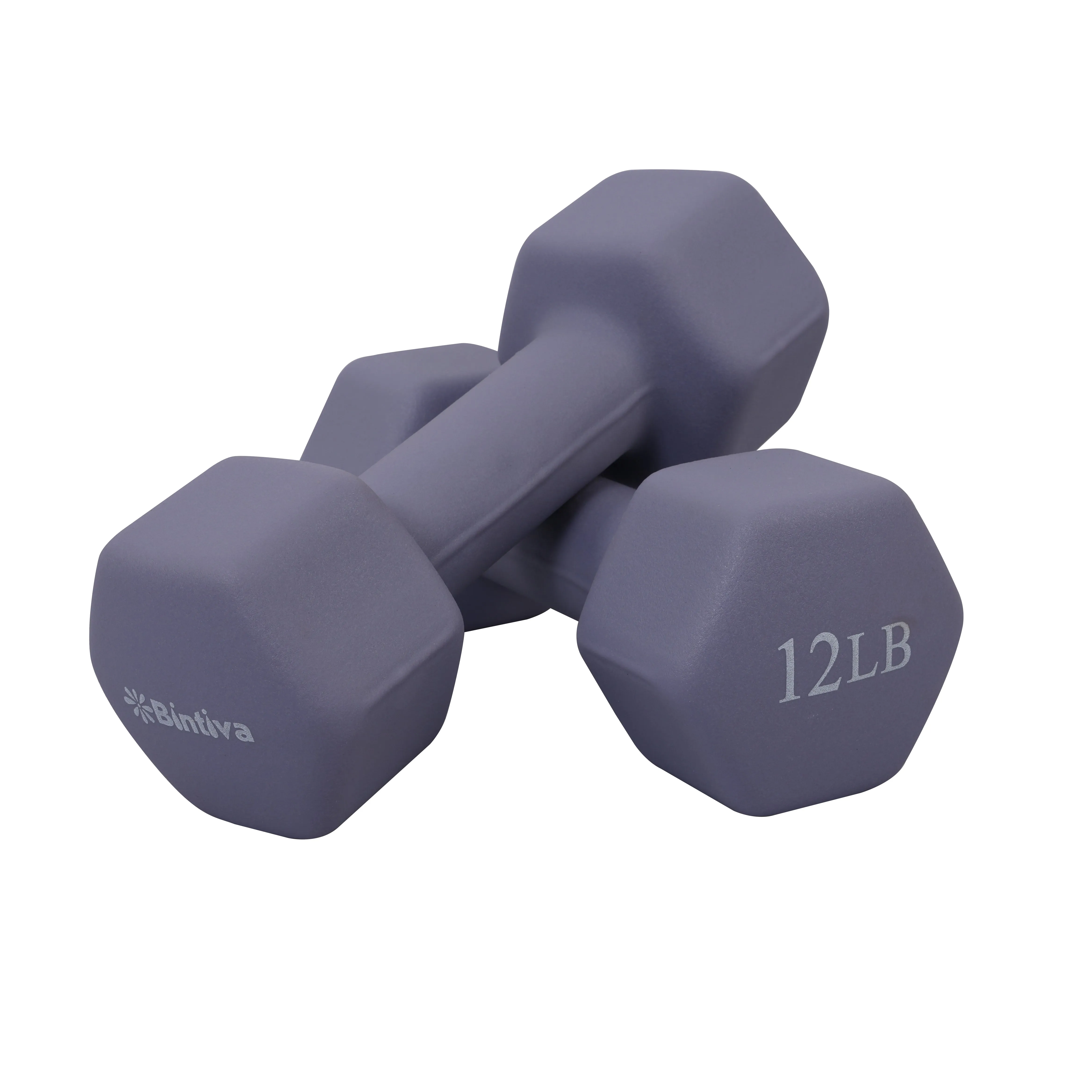 Neoprene Hexagon shaped dumbbells - Earth Tones