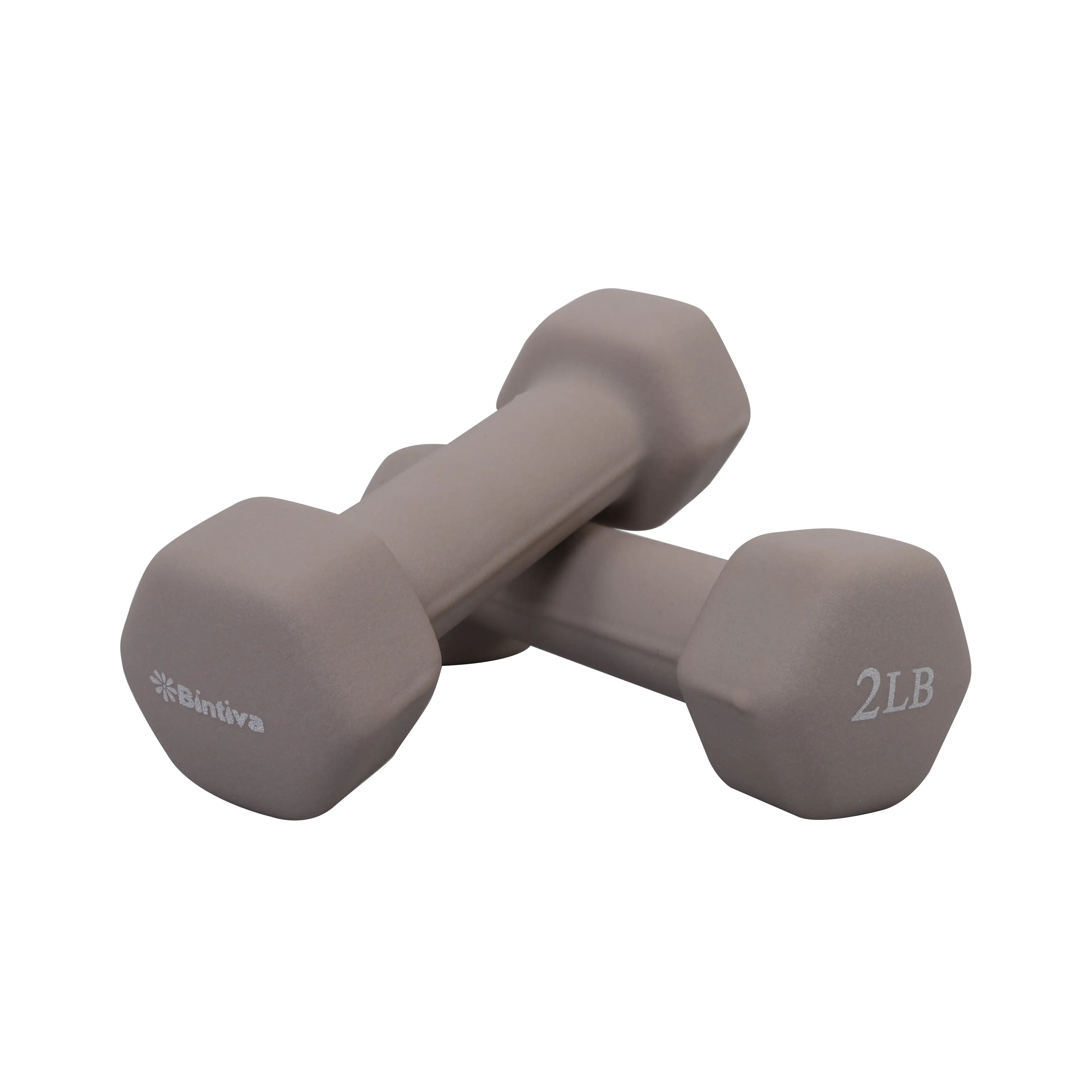 Neoprene Hexagon shaped dumbbells - Earth Tones