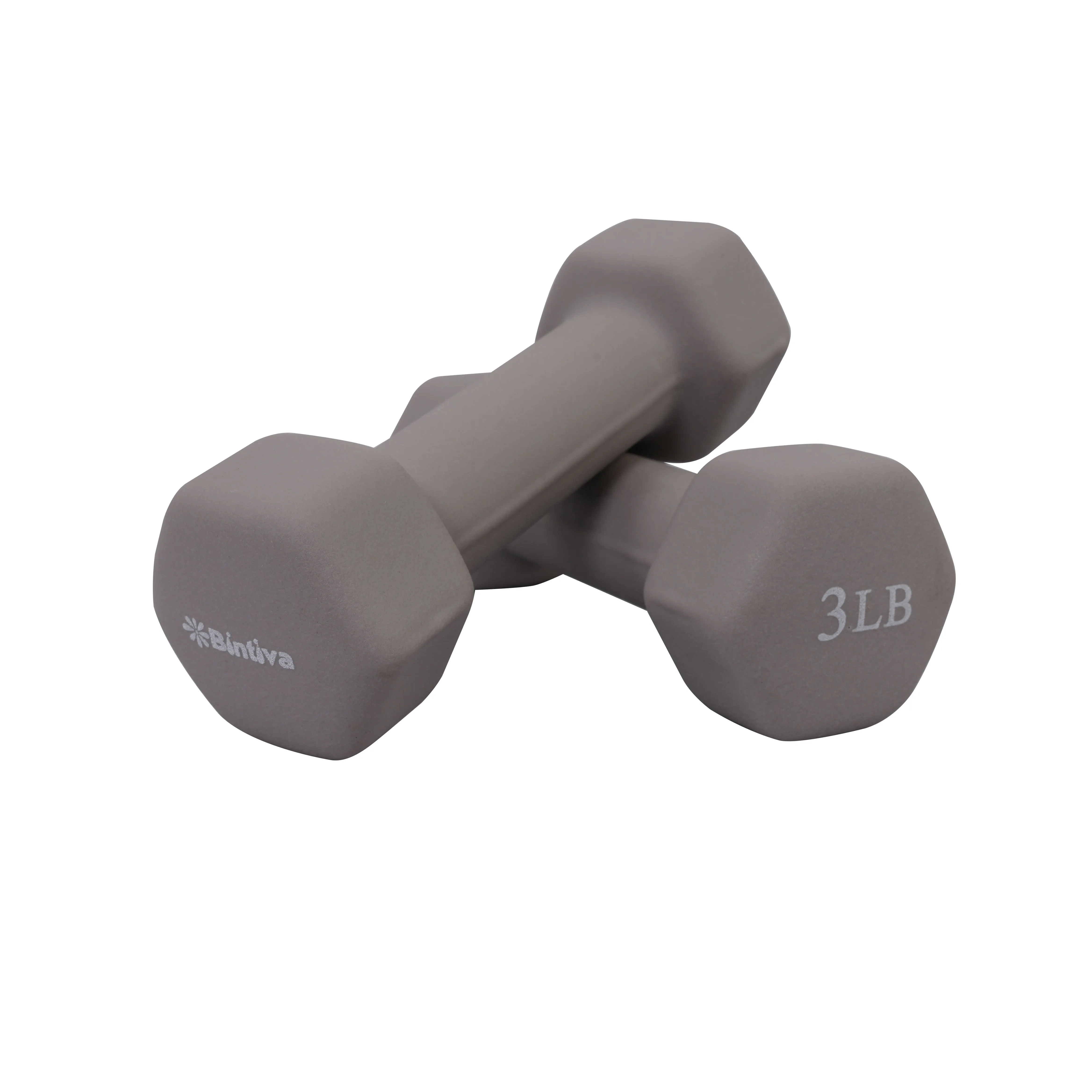 Neoprene Hexagon shaped dumbbells - Earth Tones