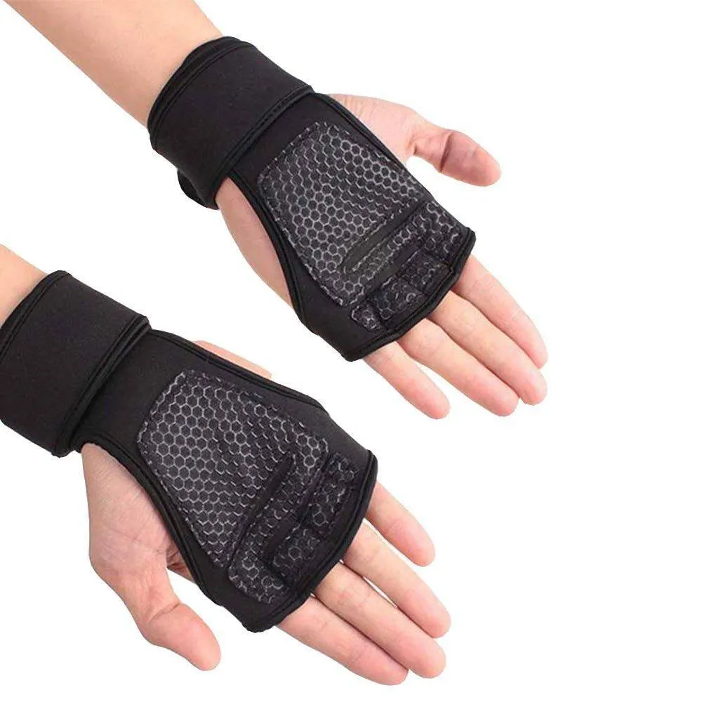 New 1 Pair Weight Lifting Training Gloves Women Men Fitness Sports