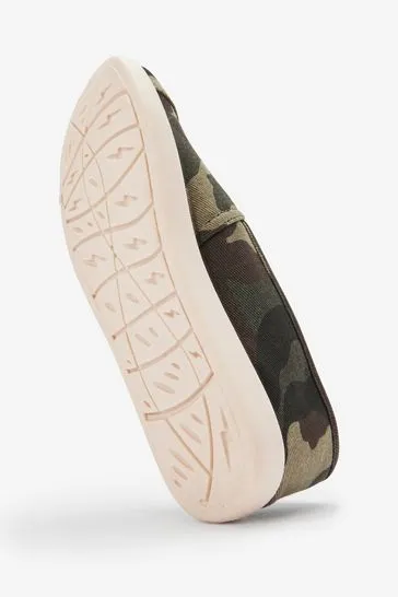 Next Khaki Green Camo Espadrille Older Boys Shoes