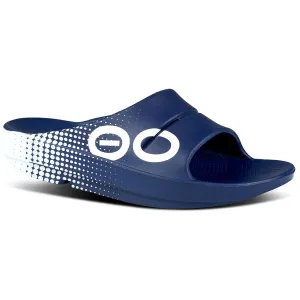 OOFOS Women's OOahh Sport Slide - Navy Matrix