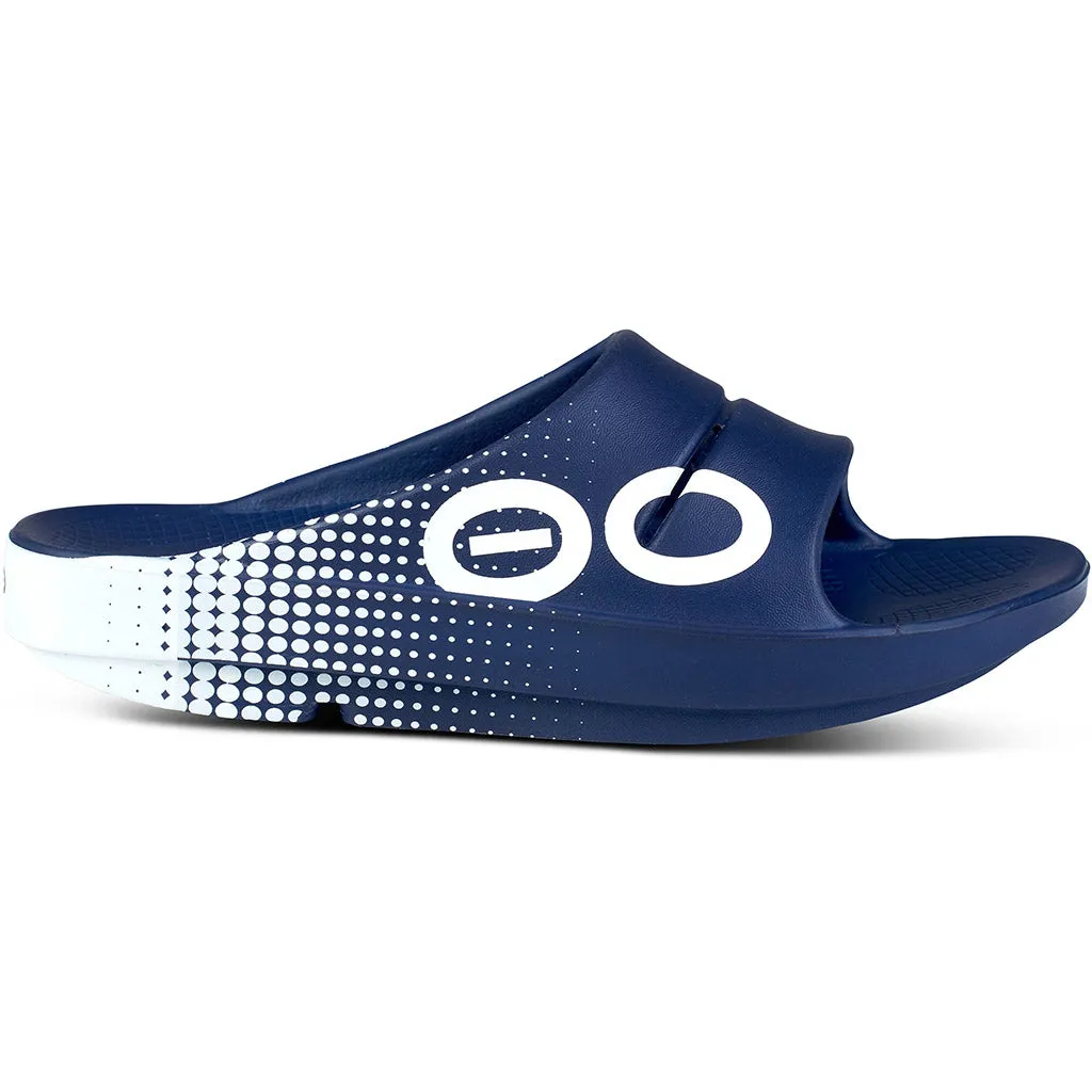 OOFOS Women's OOahh Sport Slide - Navy Matrix