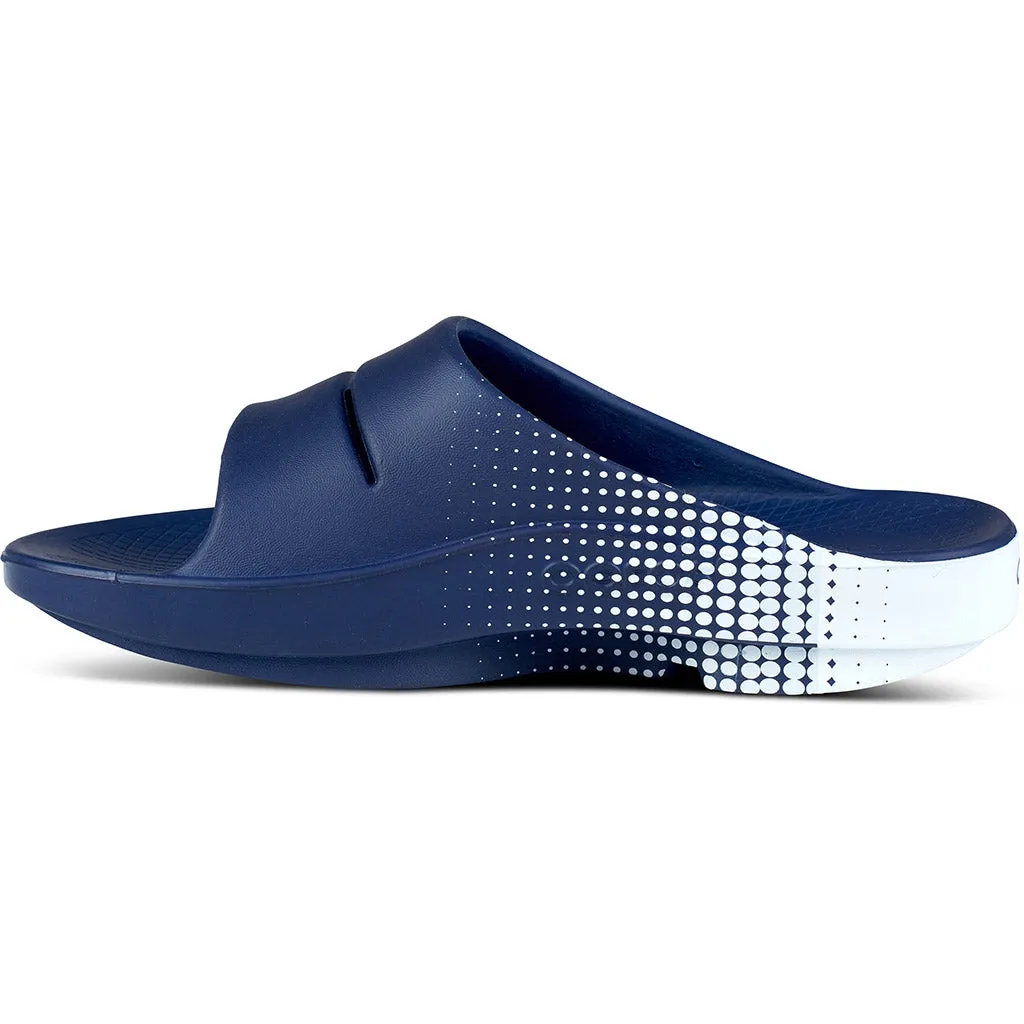 OOFOS Women's OOahh Sport Slide - Navy Matrix