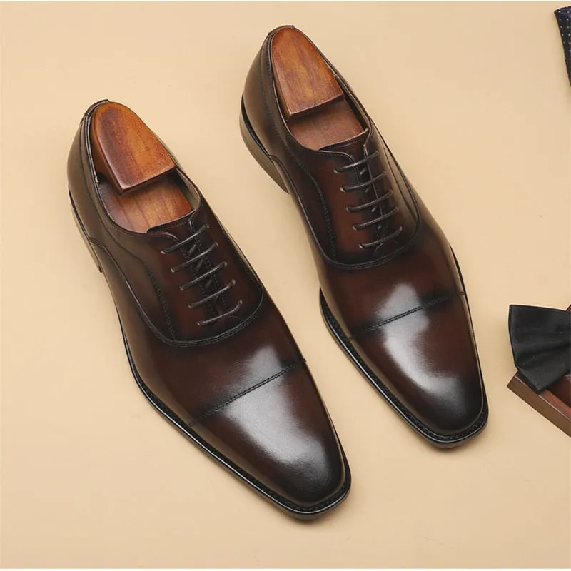 Opulent Oxford Exotic Pattern Formal Dress Shoes