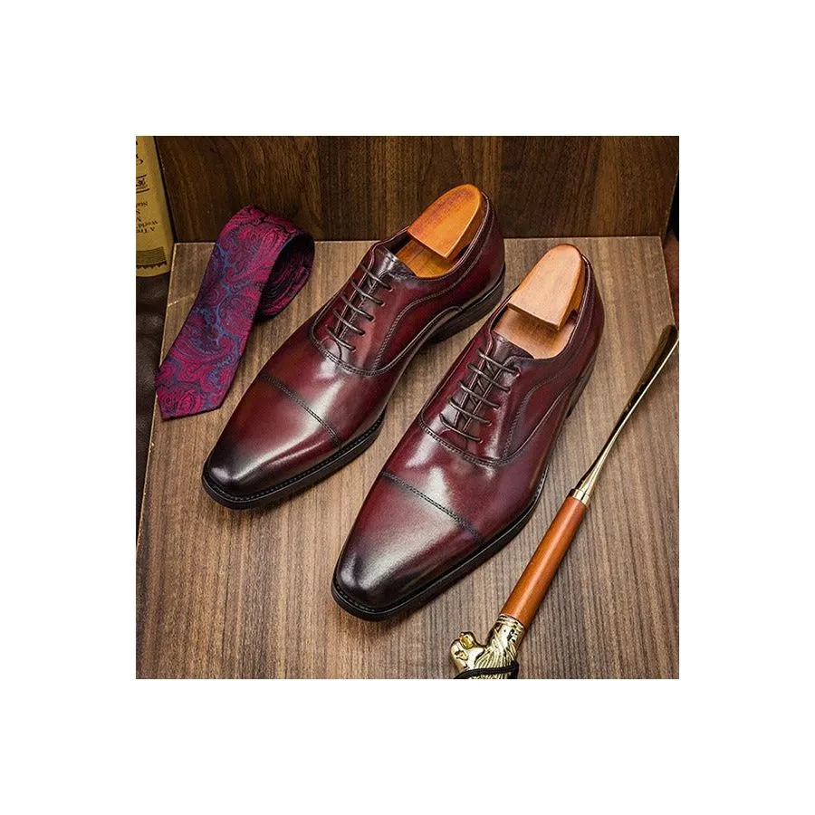 Opulent Oxford Exotic Pattern Formal Dress Shoes