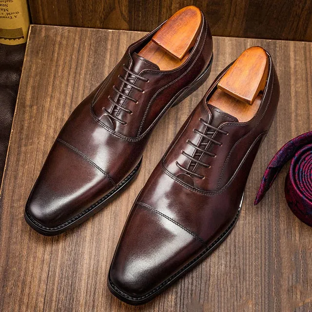 Opulent Oxford Exotic Pattern Formal Dress Shoes