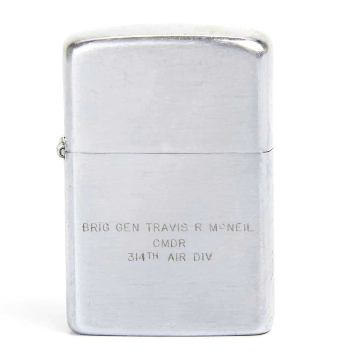 Original 1972 Vietnam War Era Zippo Style Lighter of 314th Air Division Commander Brigadier General McNeil