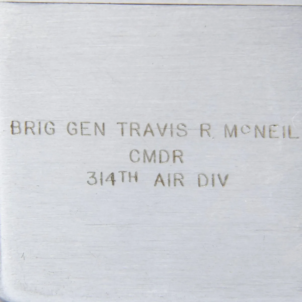 Original 1972 Vietnam War Era Zippo Style Lighter of 314th Air Division Commander Brigadier General McNeil