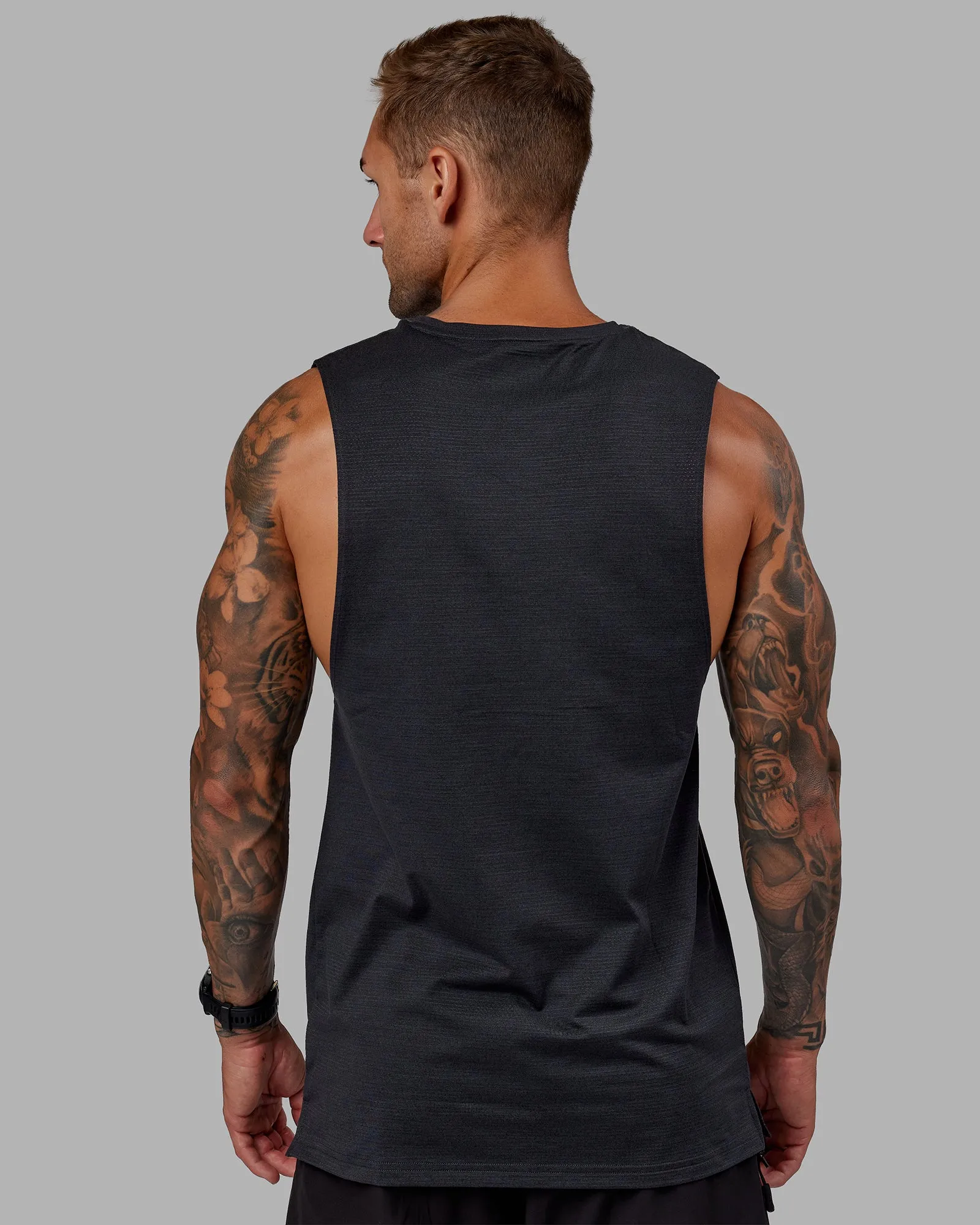 Perform VapourFLX Muscle Tank - Black Marl