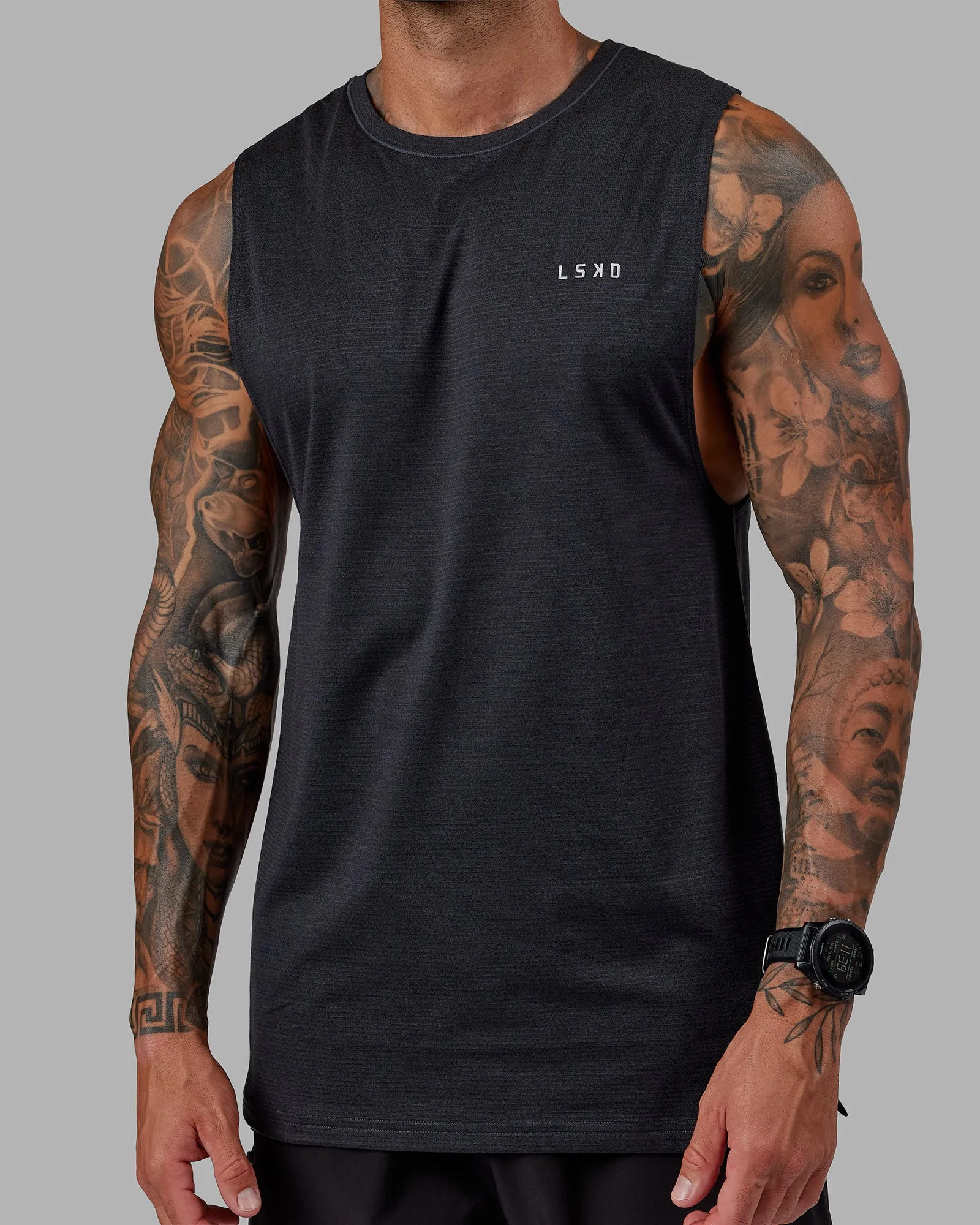 Perform VapourFLX Muscle Tank - Black Marl