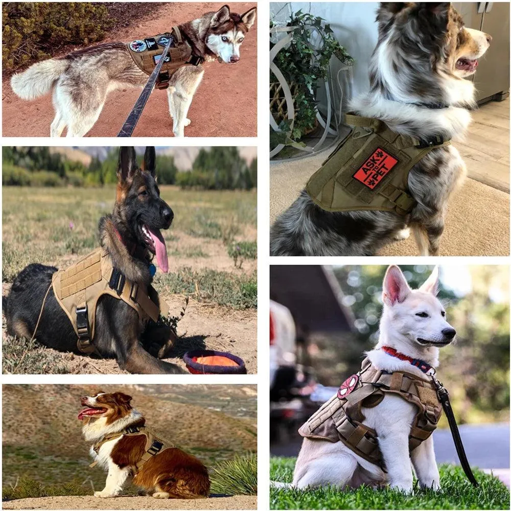 PETRAVEL Military Tactical Dog Harness Set