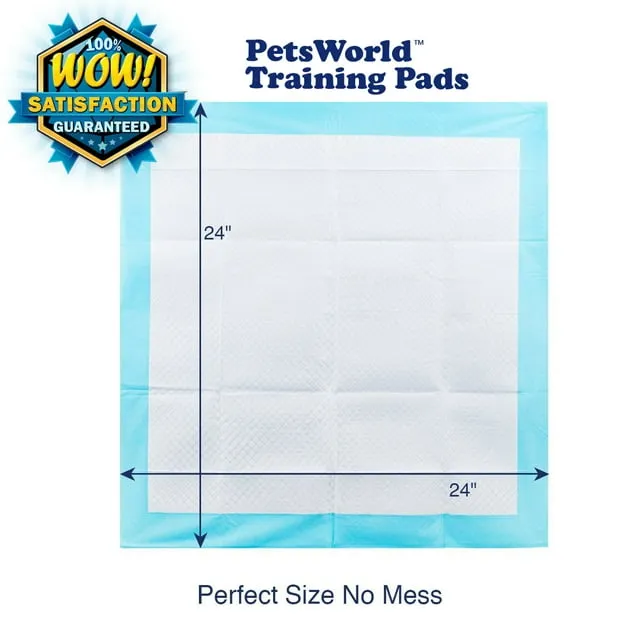 PetsWorld Economy Value Puppy Training & Potty Pads (24x24 inch)