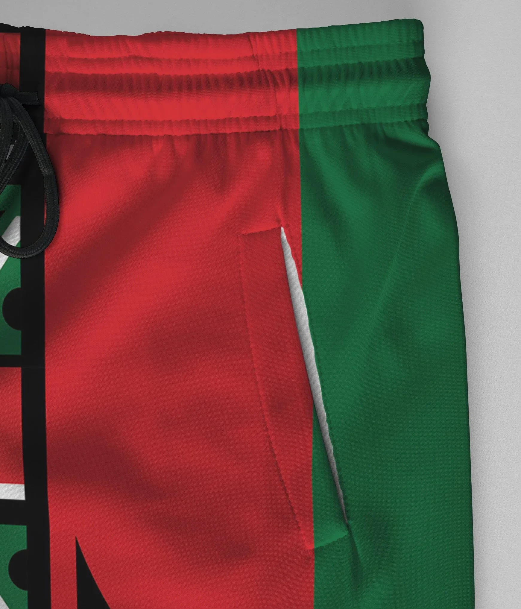 Power Fist And Patterns In Pan African Colors Joggers