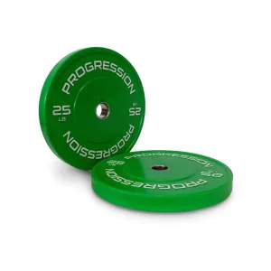 Progression 25 lb Rubber Bumper Plate (Green)