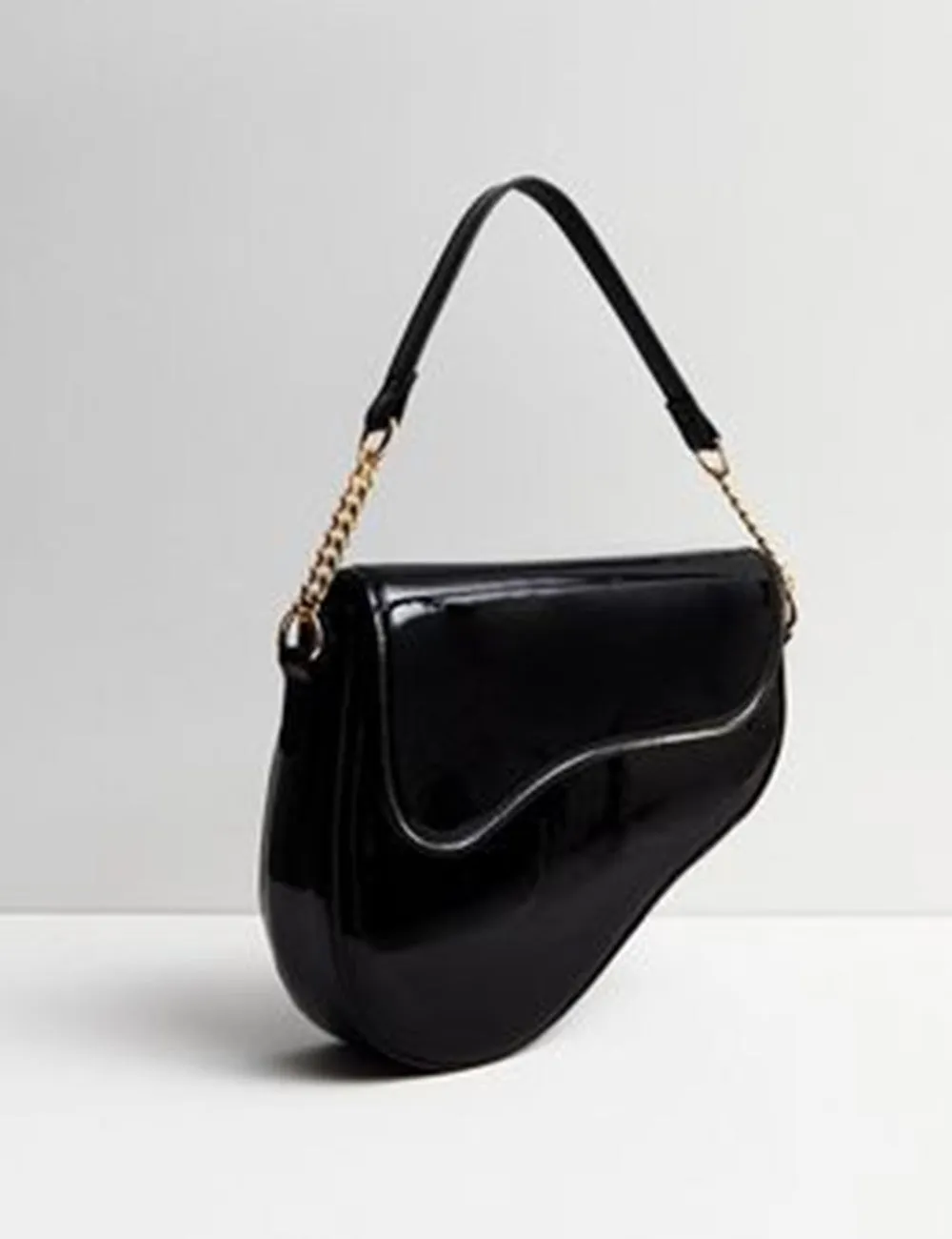 PUBLIC DESIRE THE FOX PATENT BLACK BAG