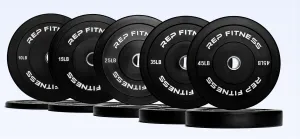 REP Fitness Black Bumper Plates