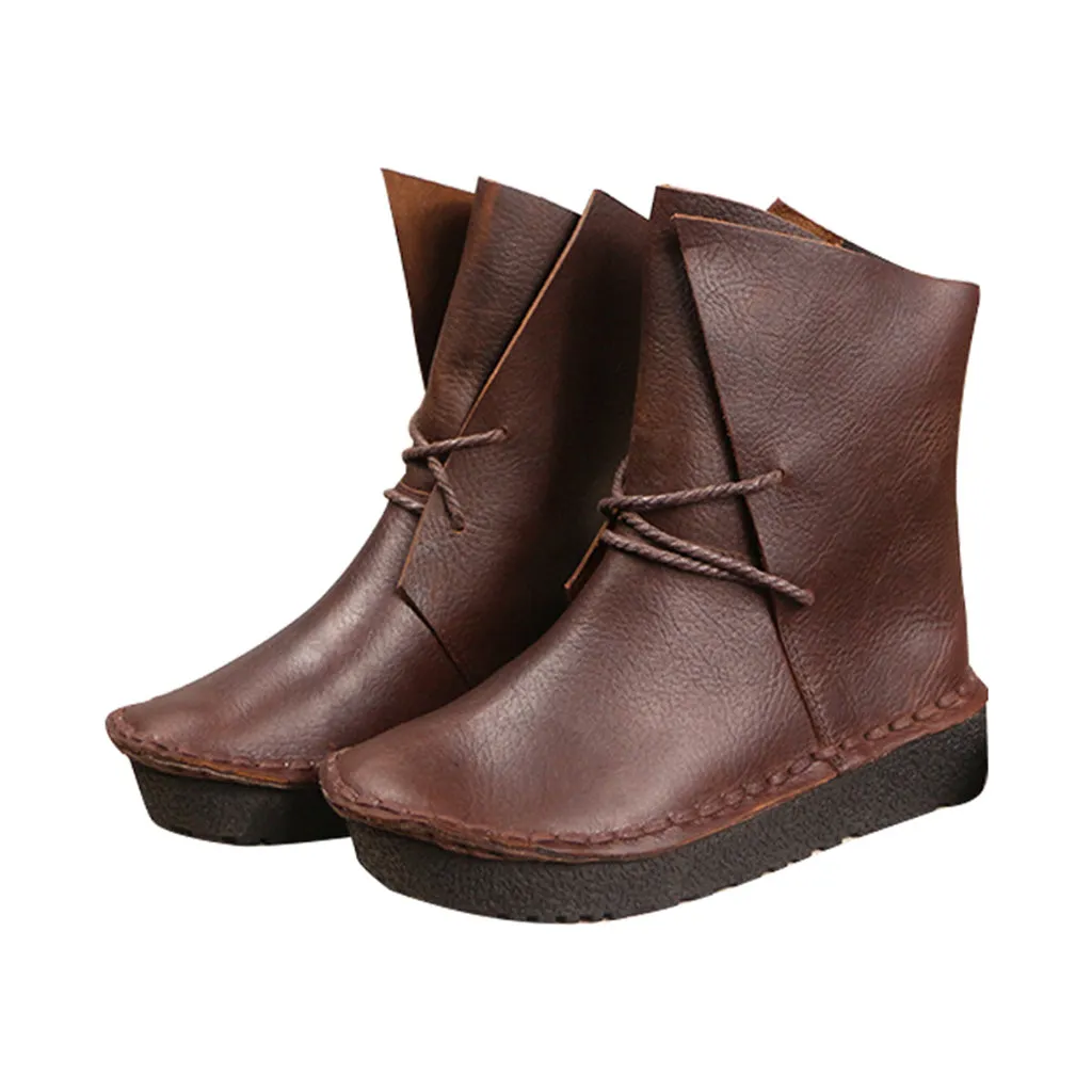 Retro Handmade Casual Leather Boots | Gift Shoes