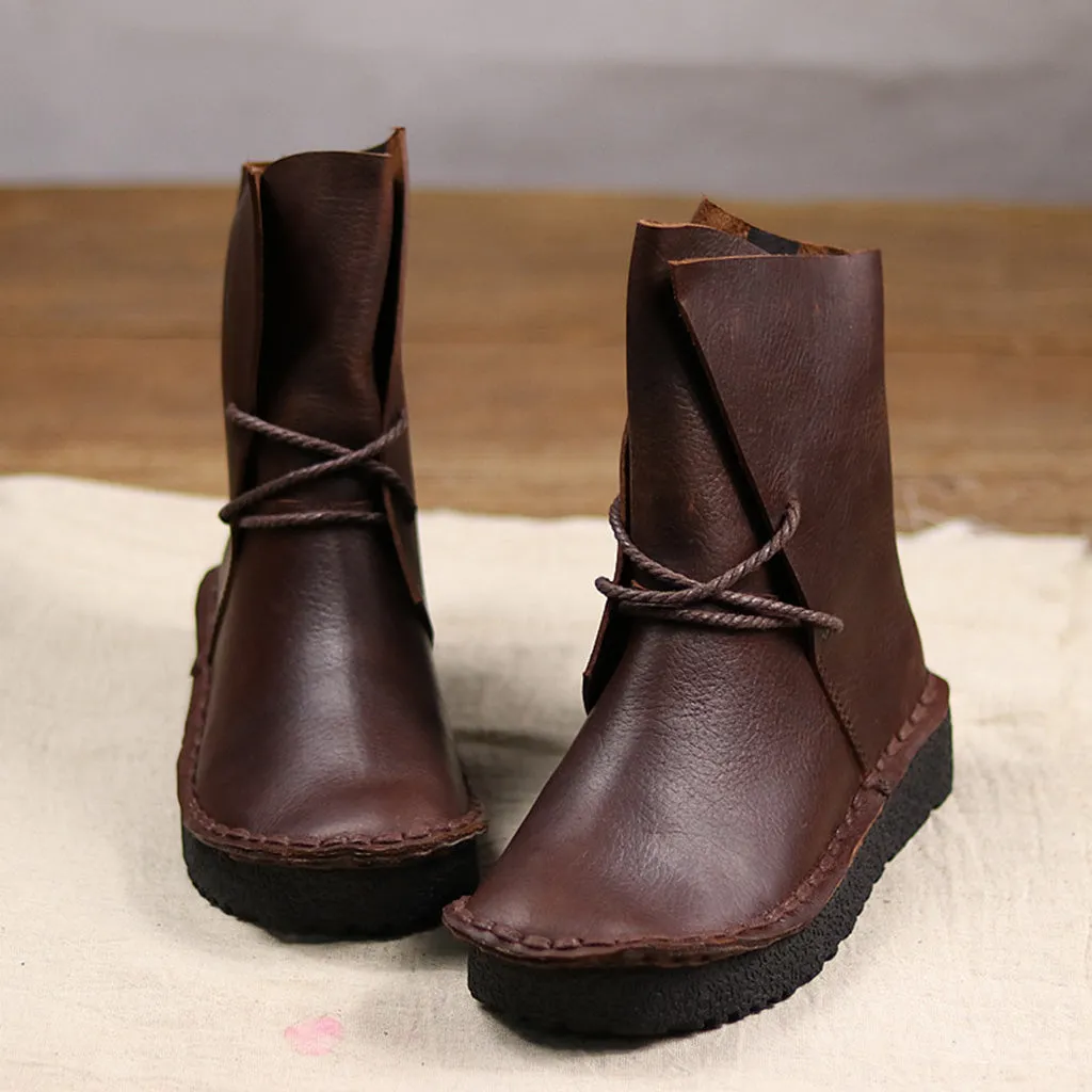 Retro Handmade Casual Leather Boots | Gift Shoes