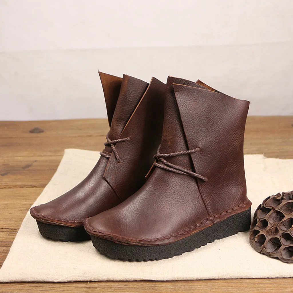 Retro Handmade Casual Leather Boots | Gift Shoes