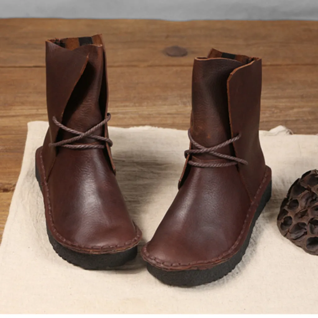 Retro Handmade Casual Leather Boots | Gift Shoes