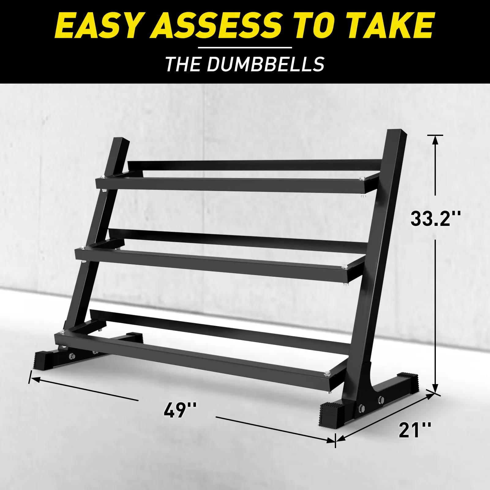 Rubber Hex Dumbbell Set with Racks