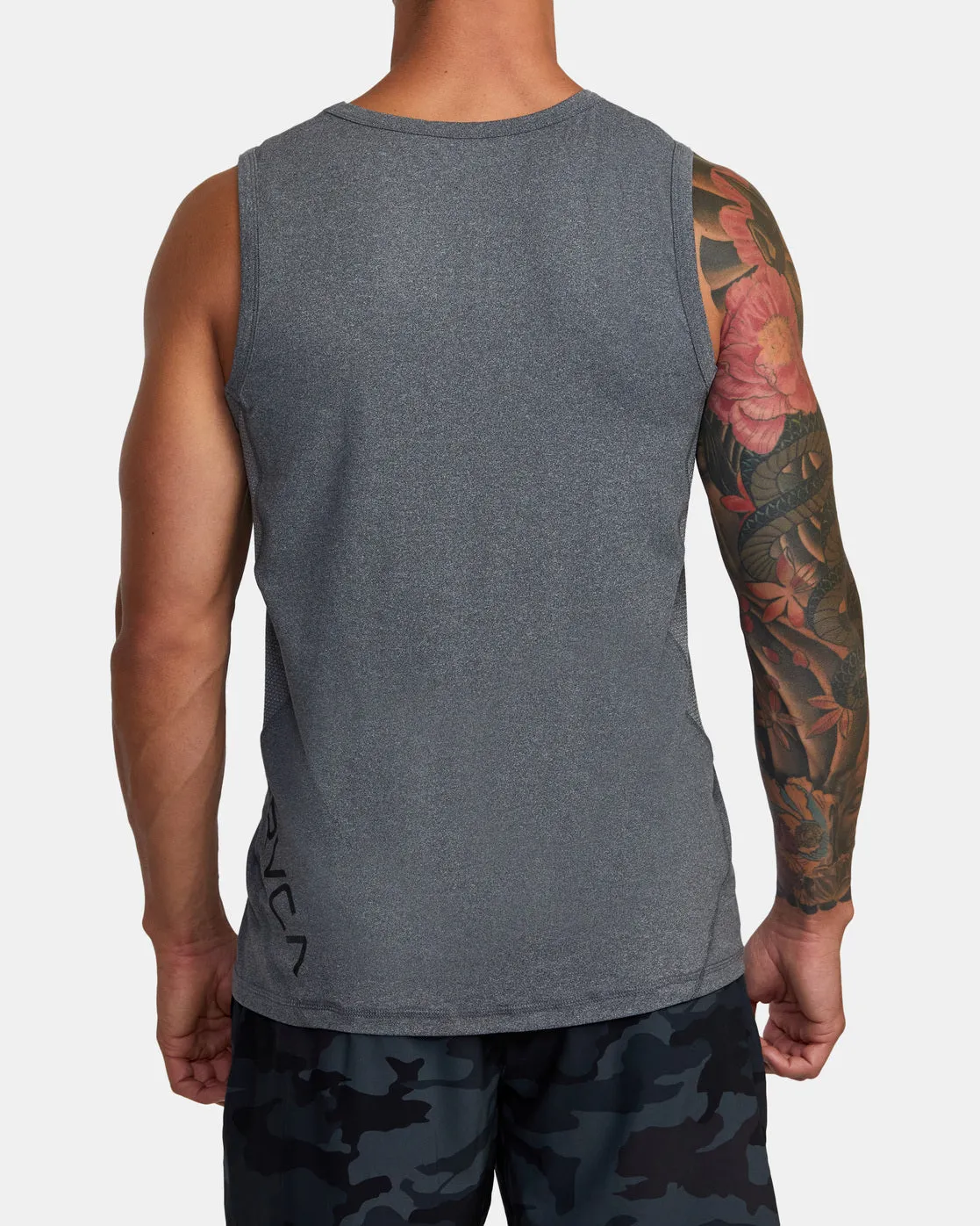 RVCA Sport Vent Tank Top - Charcoal Heather