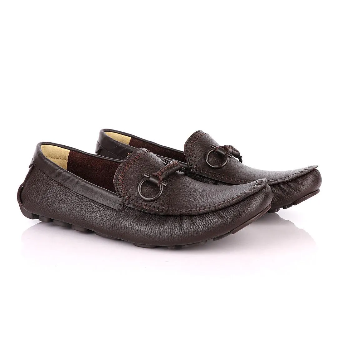 Salvatore Ferragamo Men's Brown Drivers