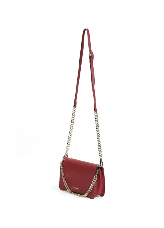 Satya Paul Wine Leather Sling Bag for Women