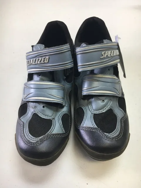 Specialized Black/Blue 7.5 Used Biking Shoes