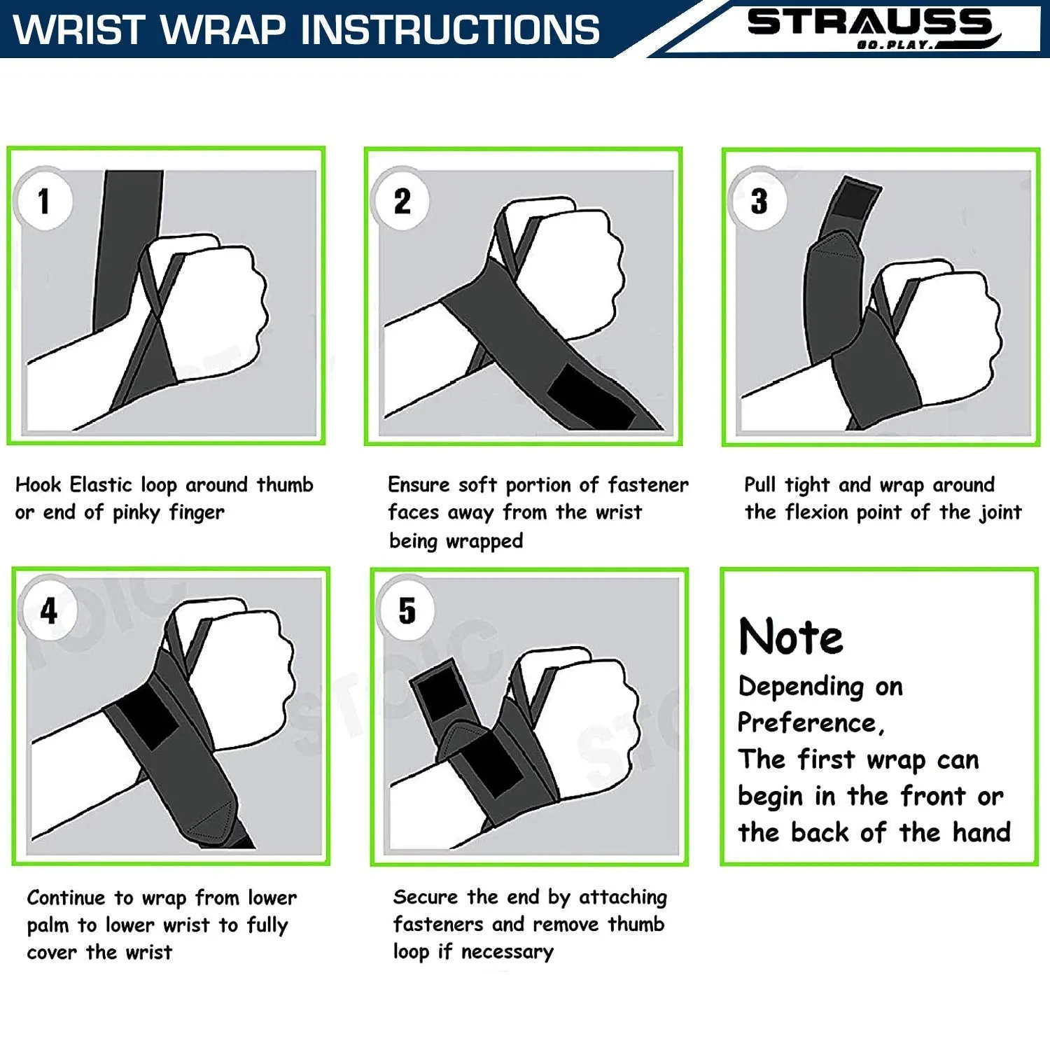 STRAUSS WL Cotton Wrist Supporter with Thumb Loop Straps & Closures for Gym, Workouts & Strength Training| Adjustable & Breathable Material with Powerful Velcro & Soft Material, (Black/red)