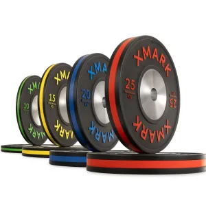 Striped Premium IWF Training Bumper Plates (KG) Pairs and Sets