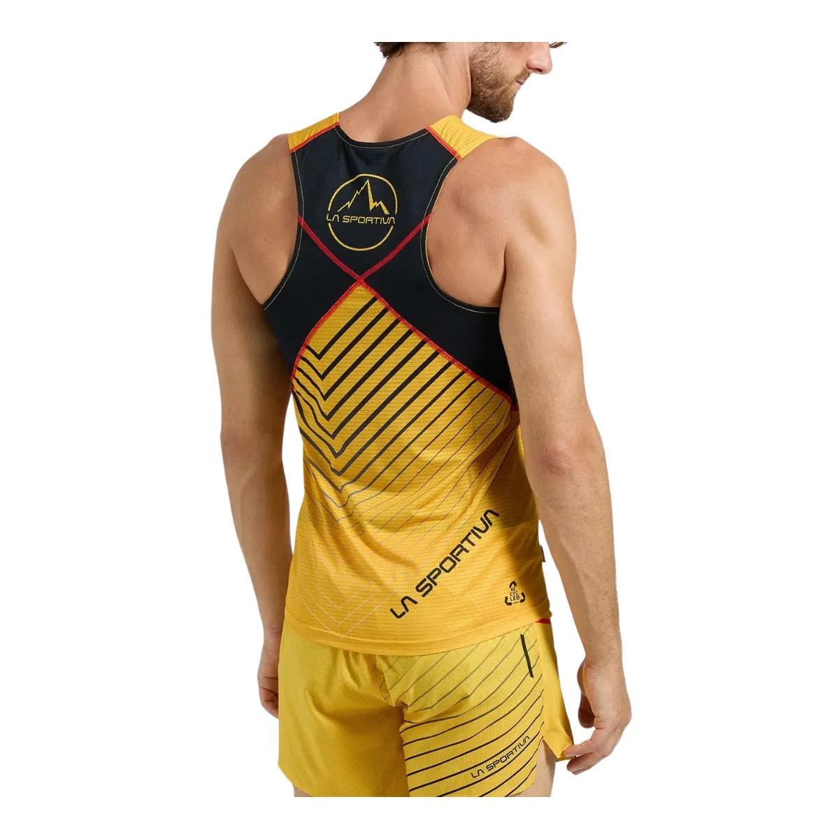 T-shirt La Sportiva Tank M Sleeveless Yellow Black