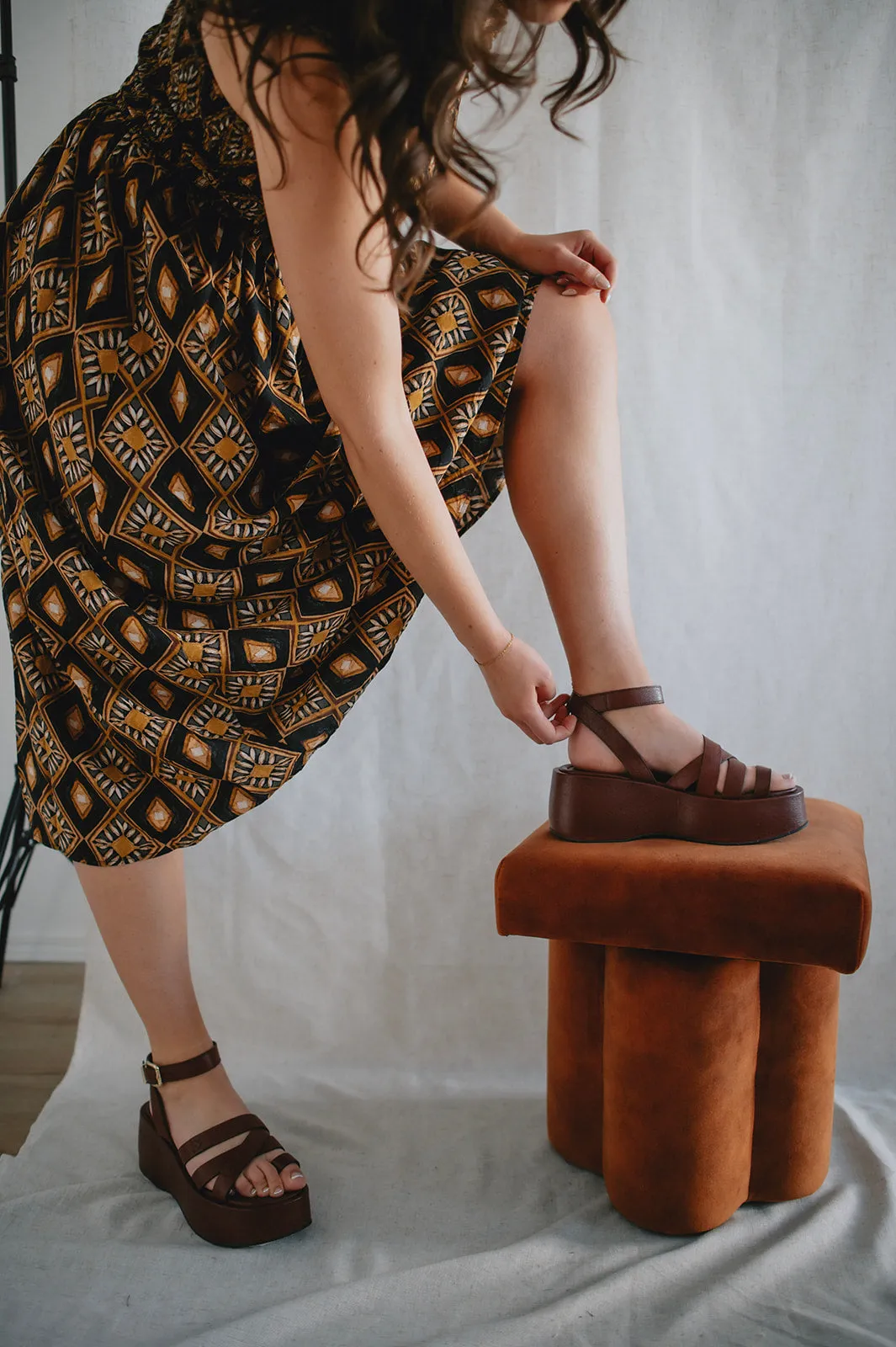 The Hazel Flatform Sandals by Free People - Coconut Shell