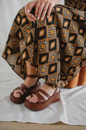 The Hazel Flatform Sandals by Free People - Coconut Shell