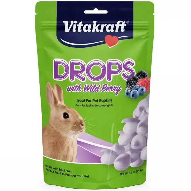 Vitakraft Rabbit Drops with Wild Berry 5.3 oz