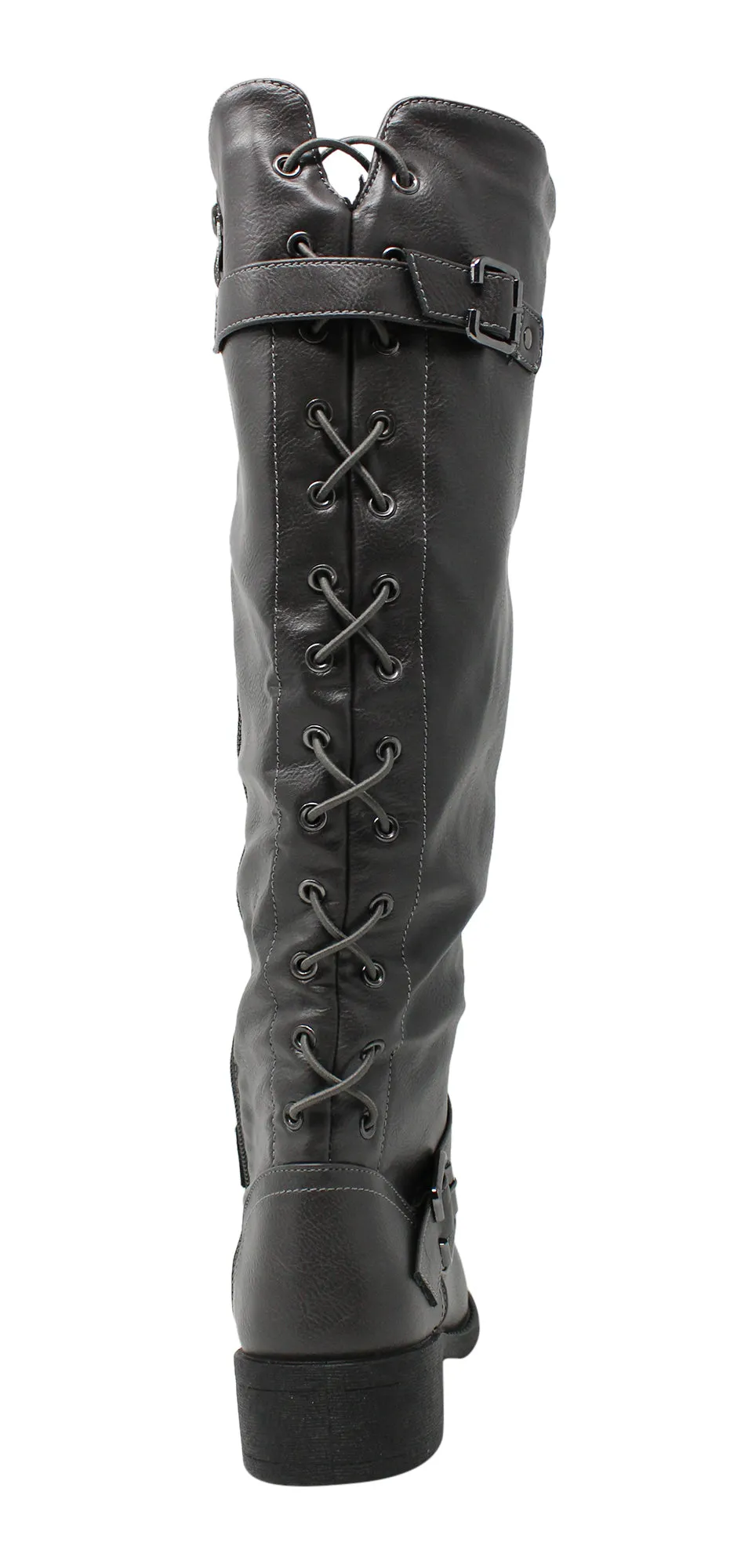 Wanted Women's Lady Luck Lace-up Back Knee High Riding Boot