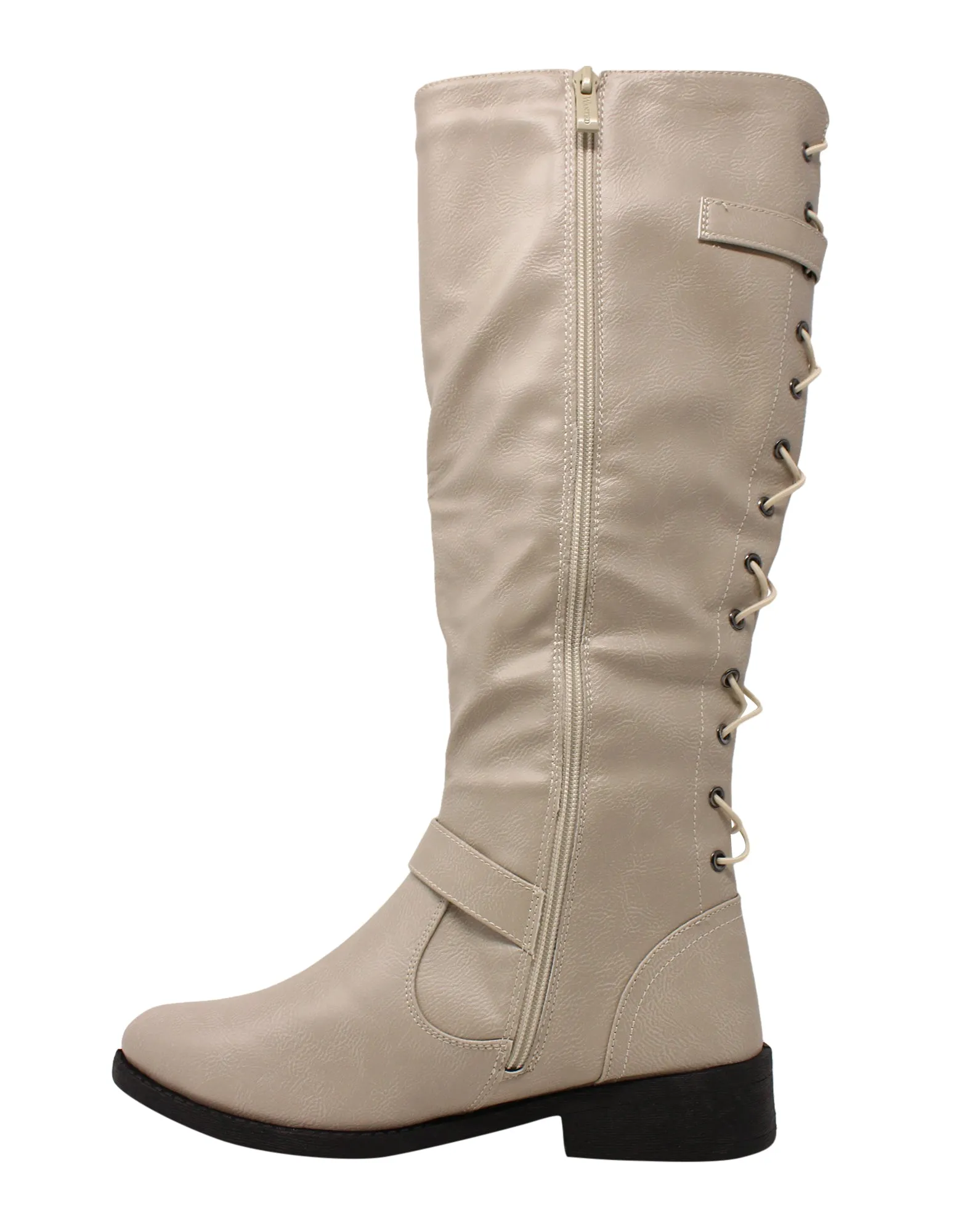 Wanted Women's Lady Luck Lace-up Back Knee High Riding Boot