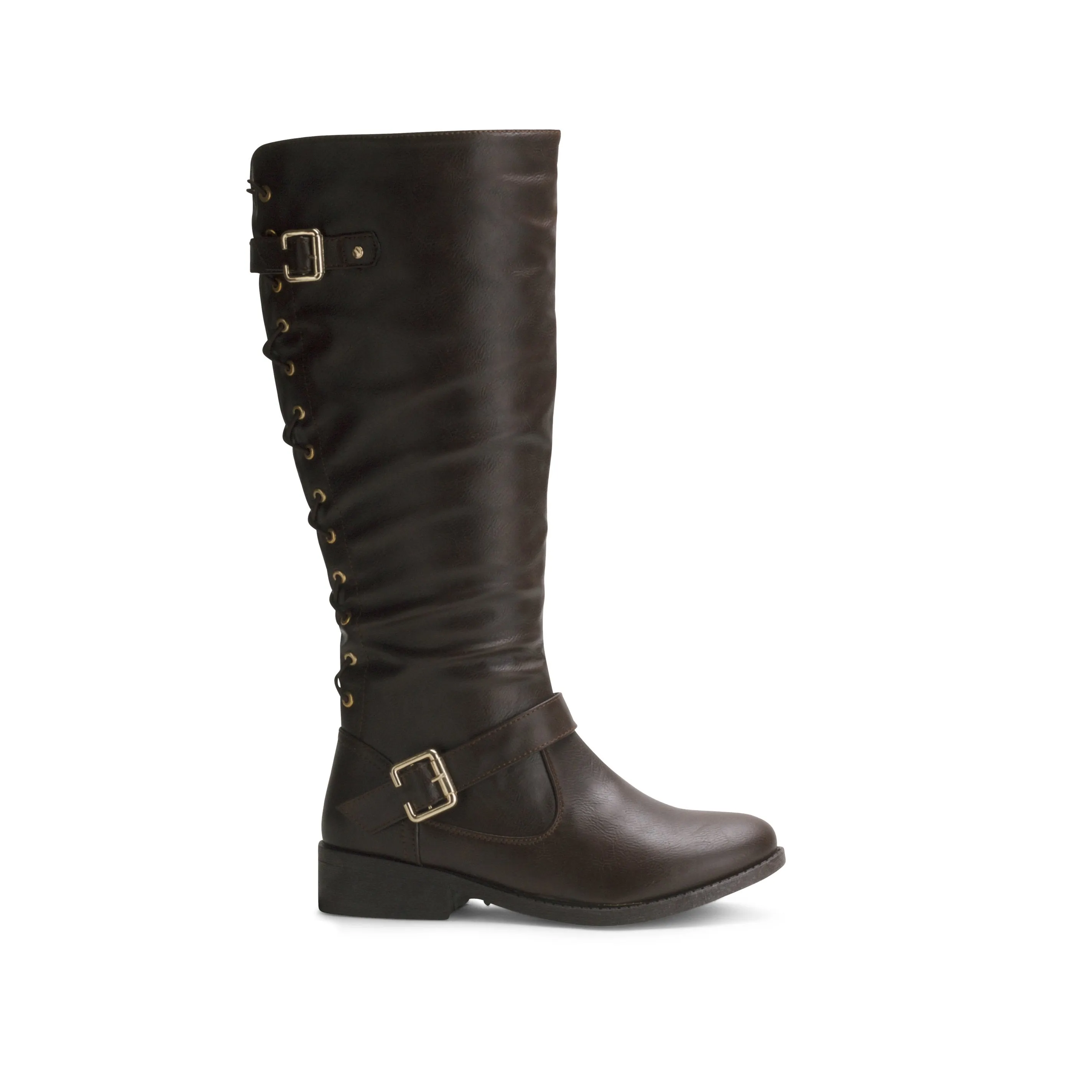 Wanted Women's Lady Luck Lace-up Back Knee High Riding Boot