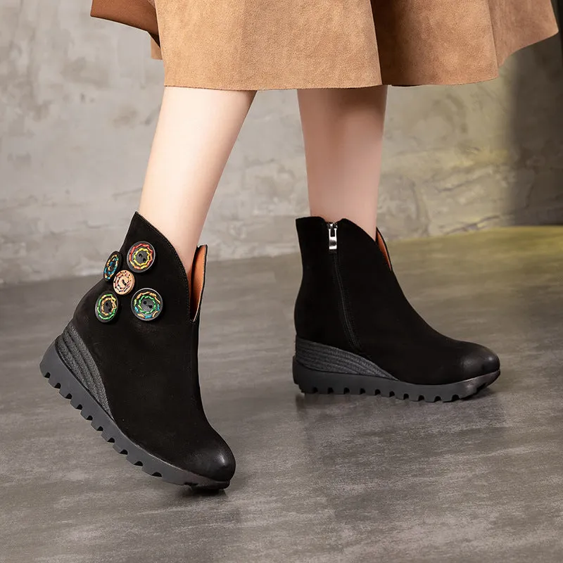 Waterproof Wedge Vintage Fashion Women Shoes