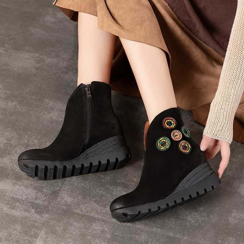 Waterproof Wedge Vintage Fashion Women Shoes